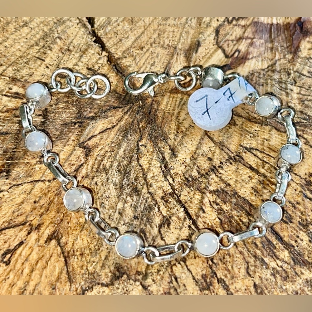 Dainty Small Moonstone Bracelet 7”-7 1/2” - Picture 5 of 8